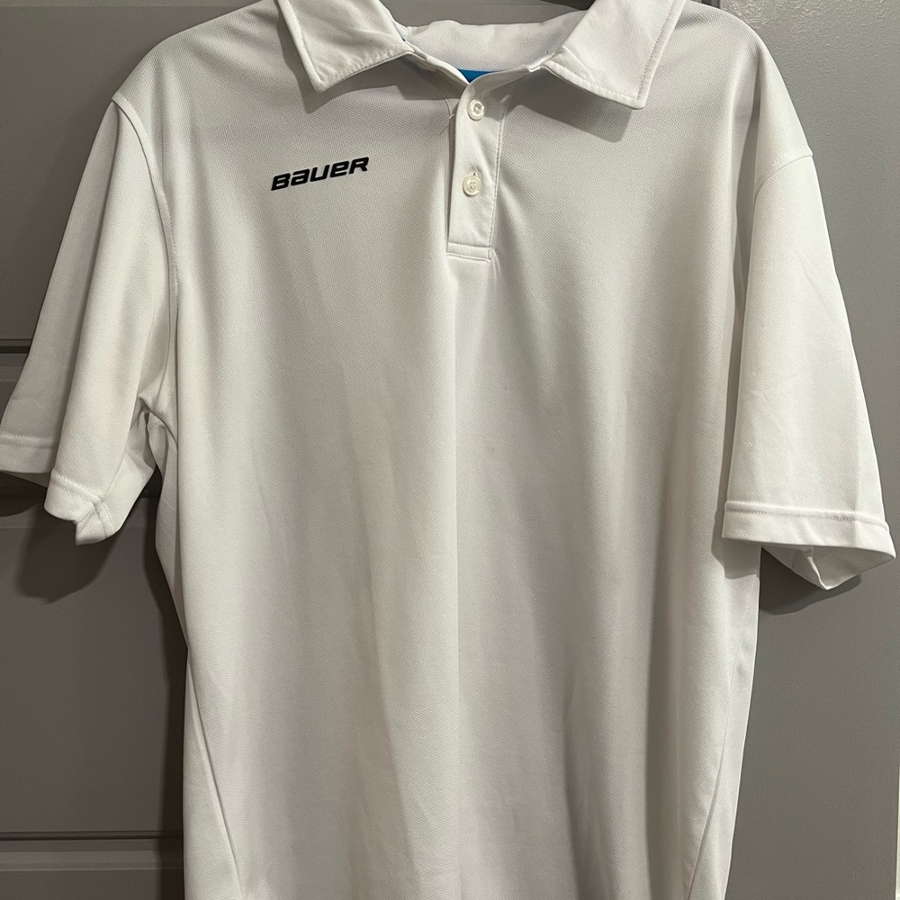 Bauer Men's Classic White Polo Shirt